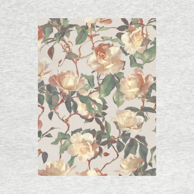 Soft Vintage Rose Pattern by micklyn